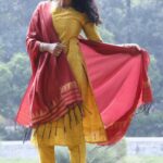 Amber Mustard Raw Silk Kurta Set with Dupatta